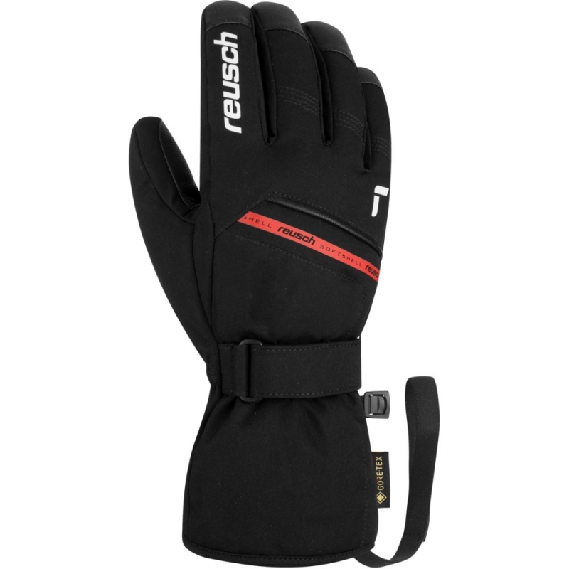 Rękawice narciarskie Reusch Morris Gore-Tex czarno-czerwone