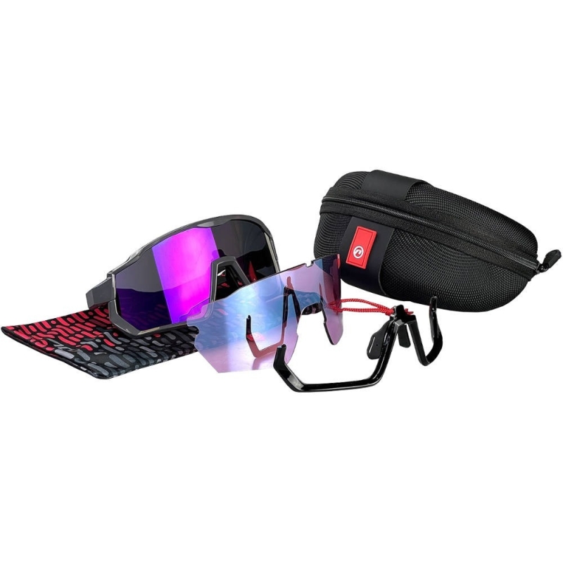 Okulary rowerowe Accent Shot fotochromowe szare
