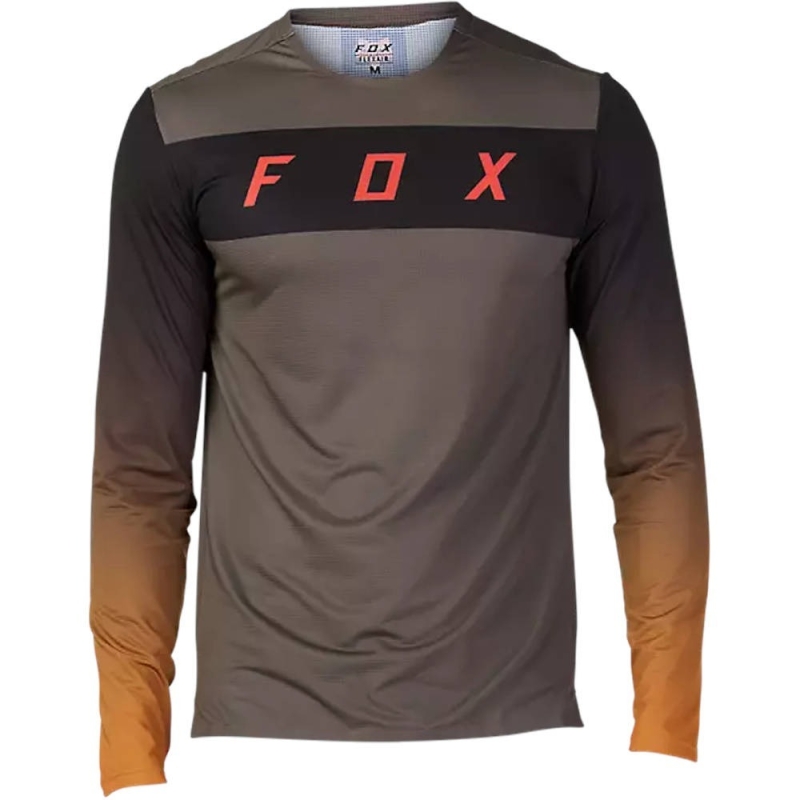 Koszulka rowerowa z długim rękawem Fox Flexair Arcadia brązowa