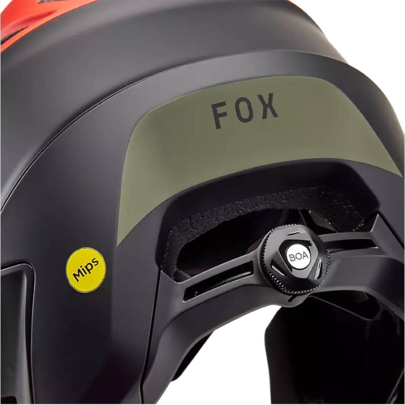 Kask rowerowy Fox Dropframe Pro NYF MIPS czerwono-czarny