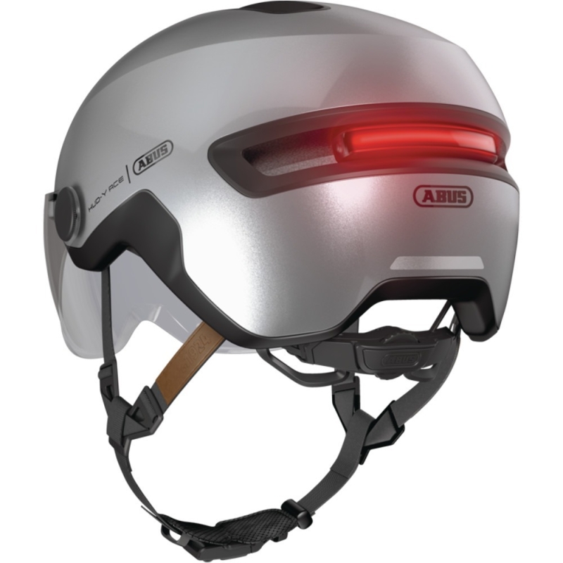 Kask rowerowy Abus HUD-Y ACE srebrny