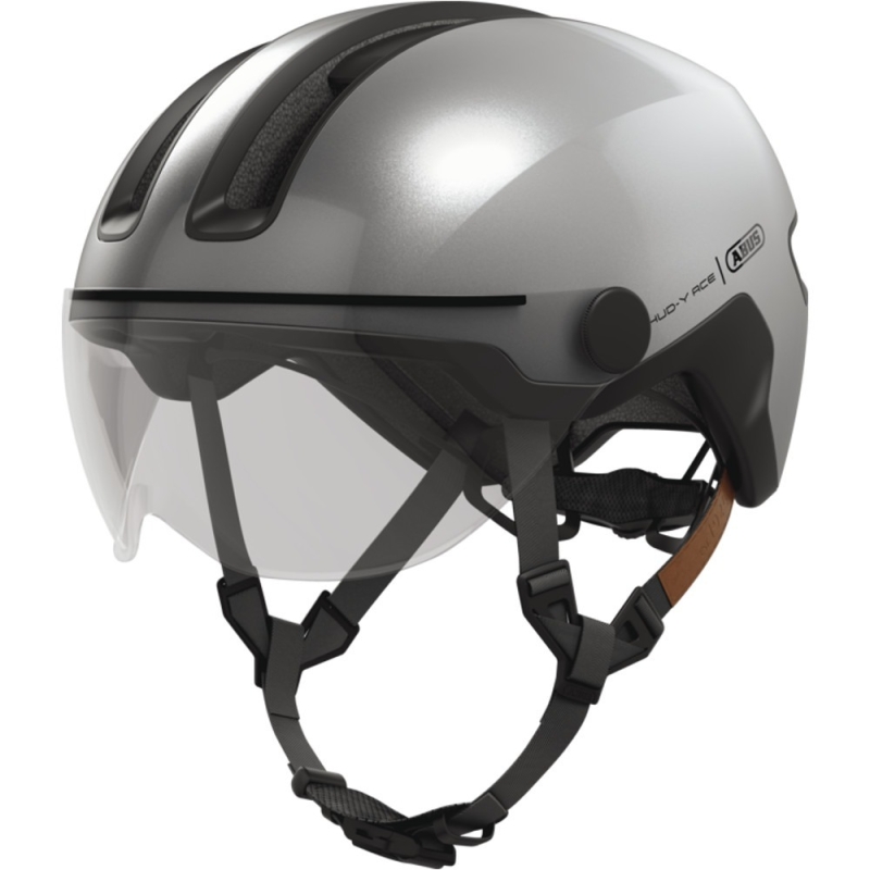 Kask rowerowy Abus HUD-Y ACE srebrny