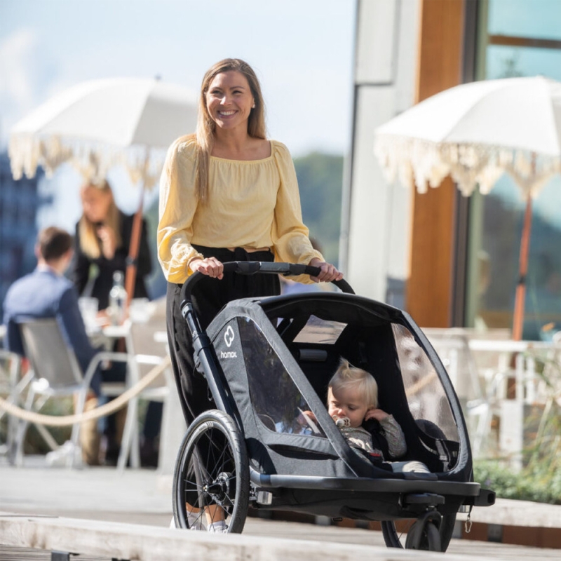 Przyczepka dziecięca Hamax Breeze Twin czarna