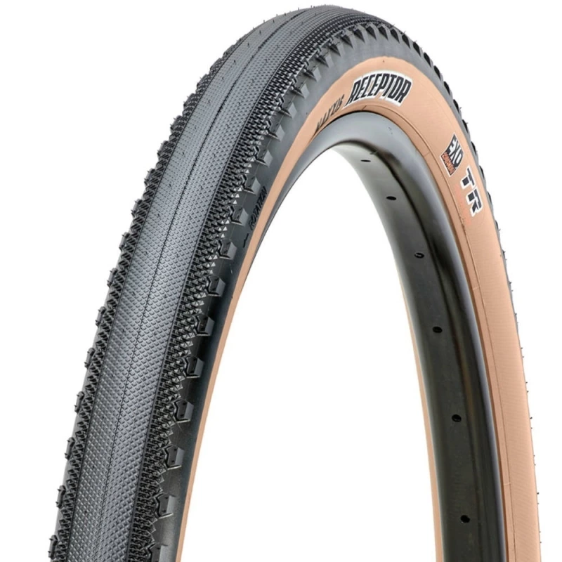 Opona zwijana Maxxis Receptor 650 EXO/TR czarno-brązowa