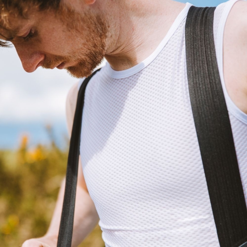 Podkoszulek bez rękawów GripGrab Ultralight Mesh biały