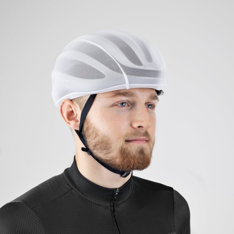 Osłona przeciw owadom na kask GripGrab BugShield Helmet Cover biała