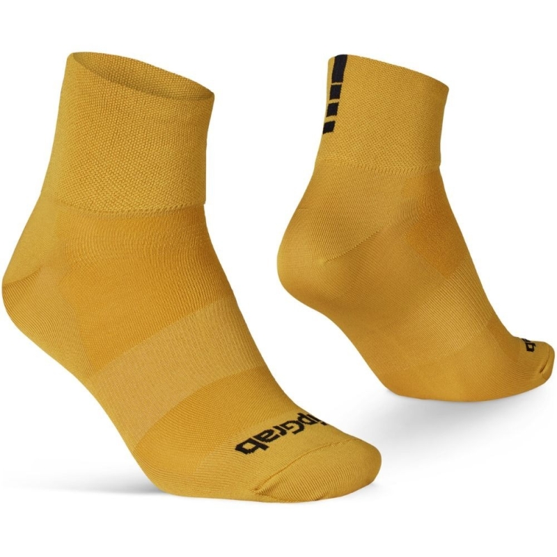 Skarpetki GripGrab Lightweight SL Short Cut Summer musztardowe