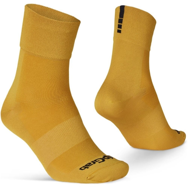 Skarpetki GripGrab Lightweight SL Regular Cut Summer musztardowe