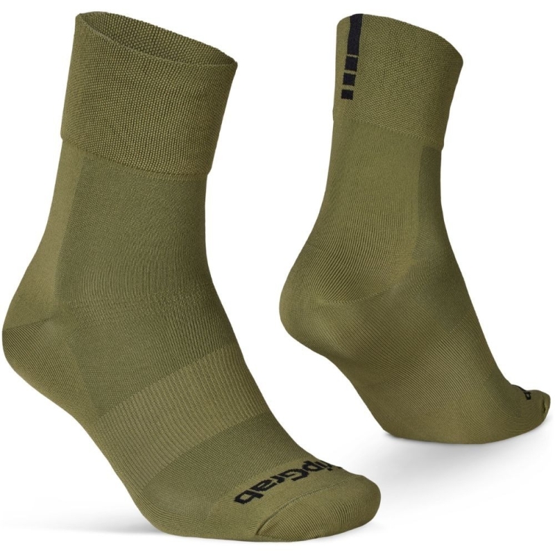 Skarpetki GripGrab Lightweight SL Regular Cut Summer oliwkowe