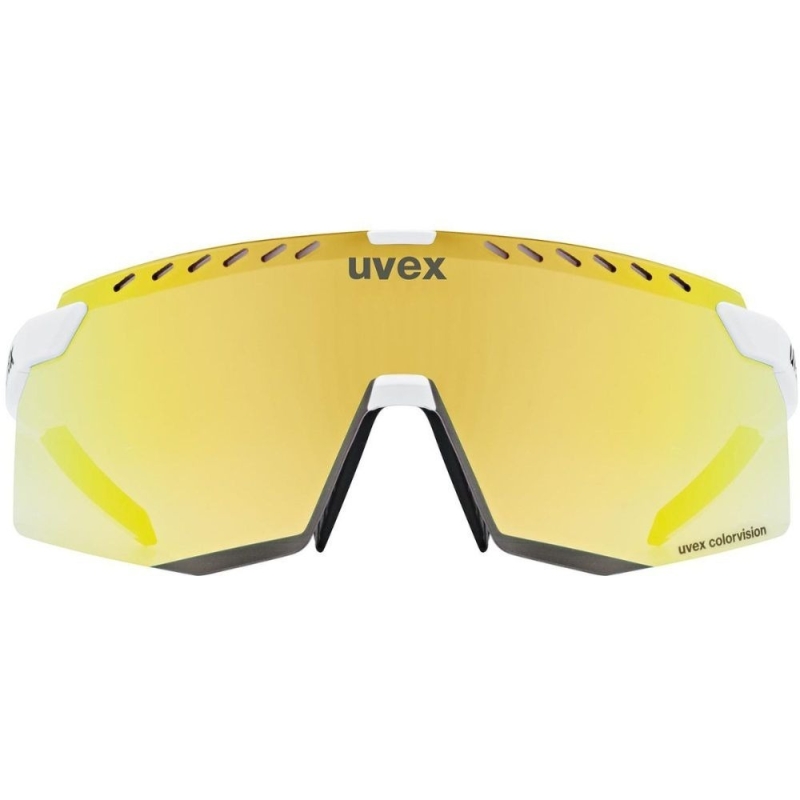 Okulary rowerowe Uvex Pace Stage CV białe (żółte soczewki)