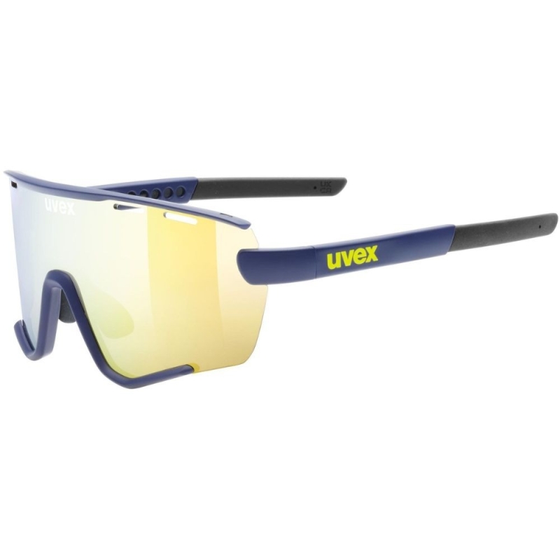 Okulary rowerowe Uvex Sportstyle 236 Set niebiesko-żółte