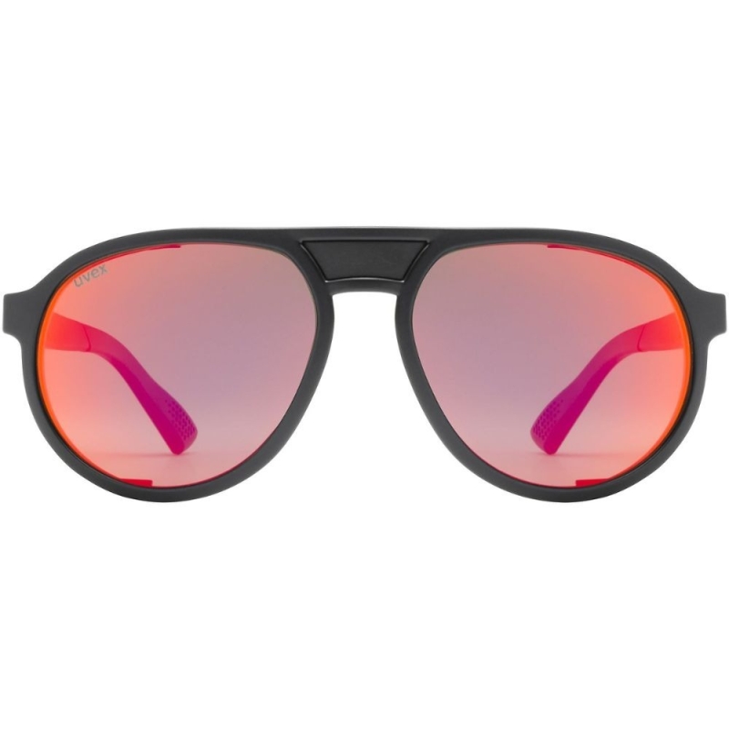 Okulary Uvex MTN Classic Pure czarne (czerwone soczewki)
