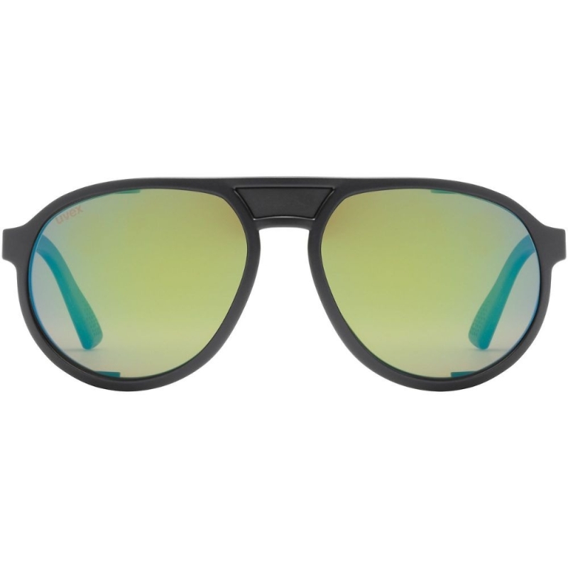 Okulary Uvex MTN Classic Pure czarne (niebieskie soczewki)