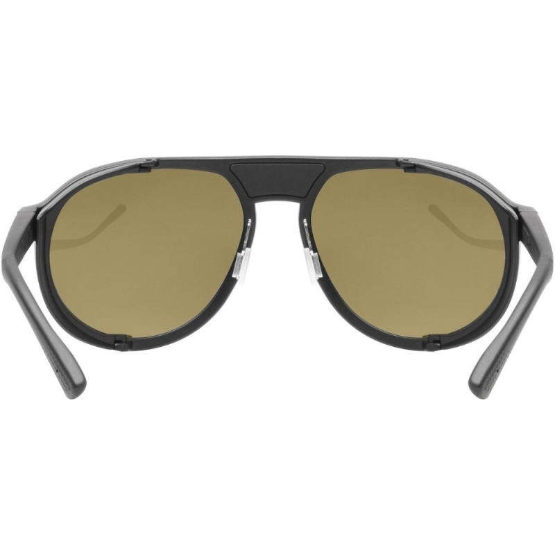 Okulary Uvex MTN Classic Pure czarne (niebieskie soczewki)