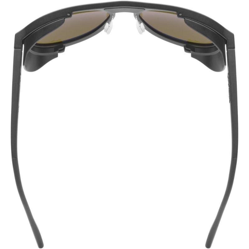 Okulary Uvex MTN Classic Pure czarne (niebieskie soczewki)