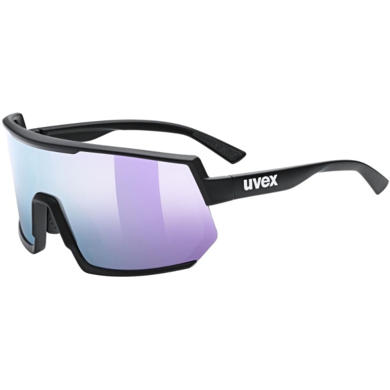 Okulary rowerowe Uvex Sportstyle 235 czarno-lawendowe