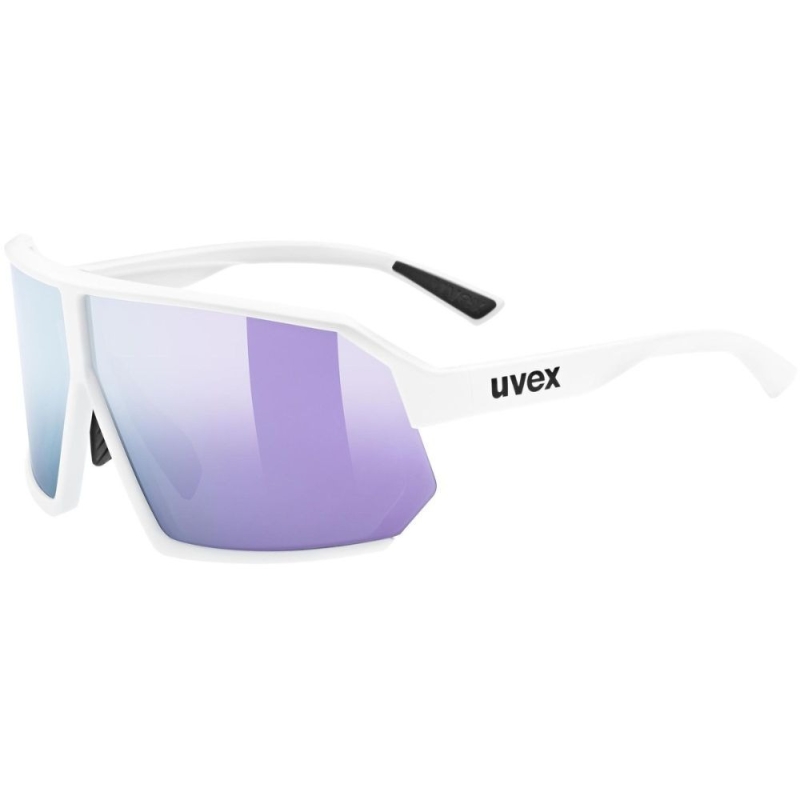 Okulary rowerowe Uvex Sportstyle 237 białe (lawendowe soczewki)