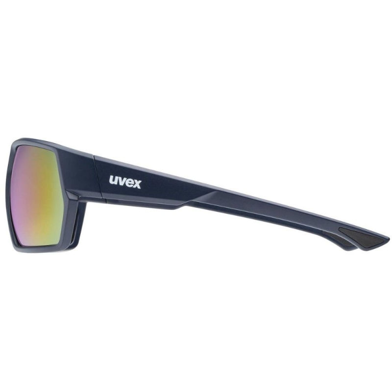 Okulary rowerowe Uvex Sportstyle 238 granatowe (czerwone soczewki)