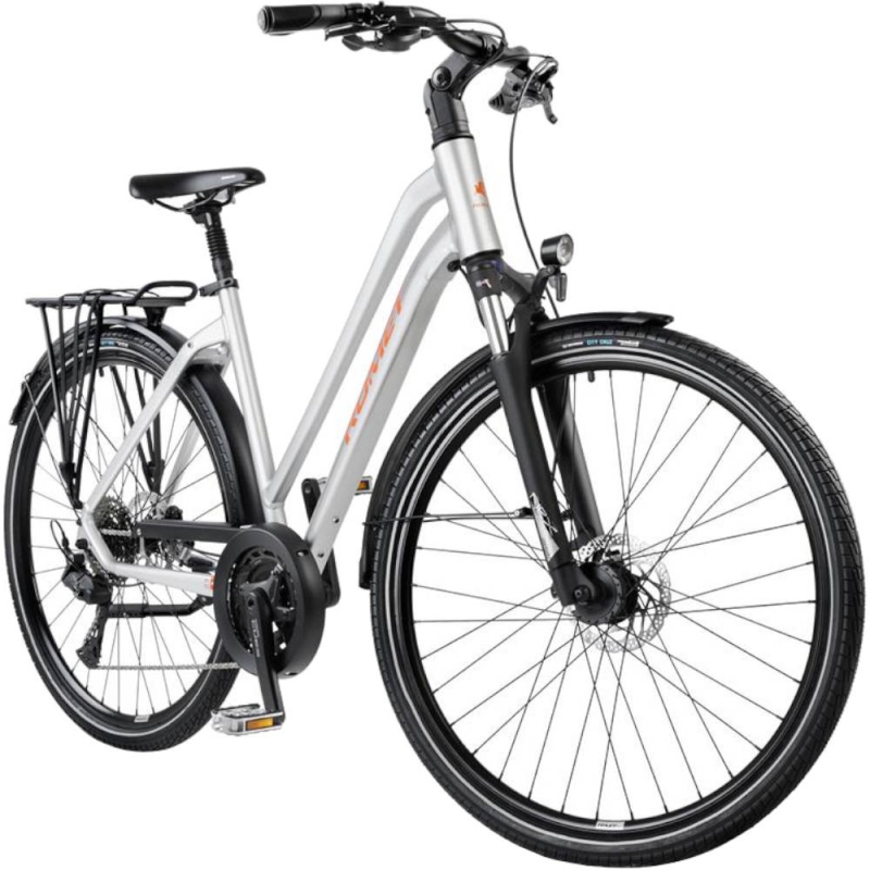 Rower trekkingowy damski Romet Gazela 6 CS srebrny
