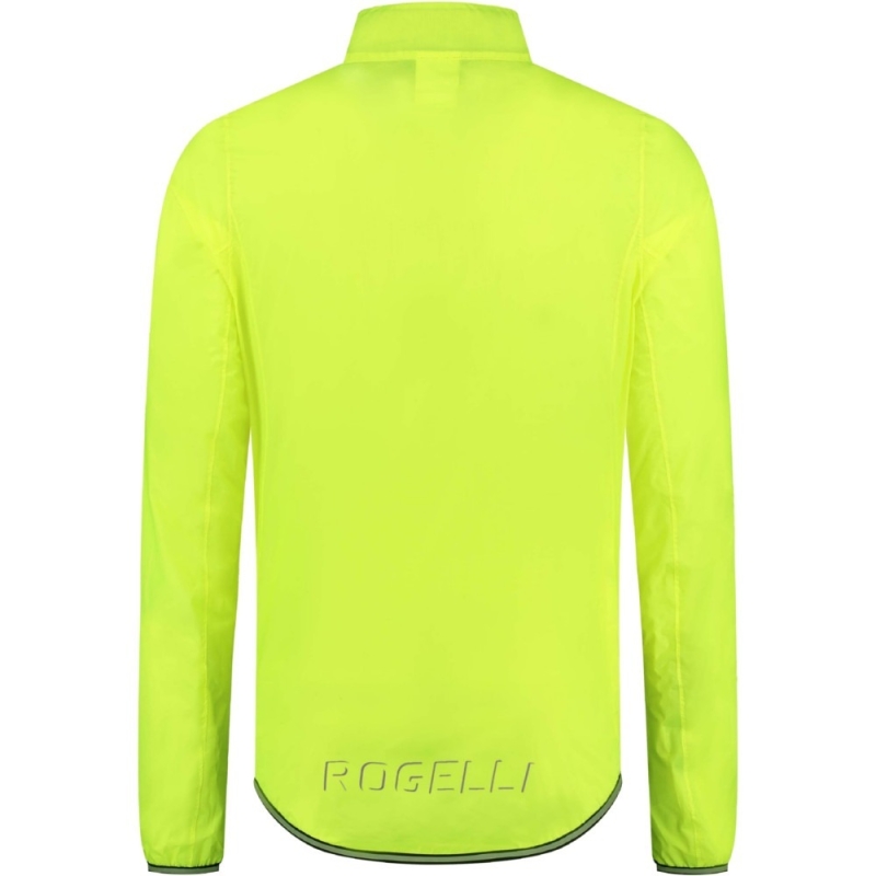 Kurtka rowerowa Rogelli Essential z odblaskami żółta