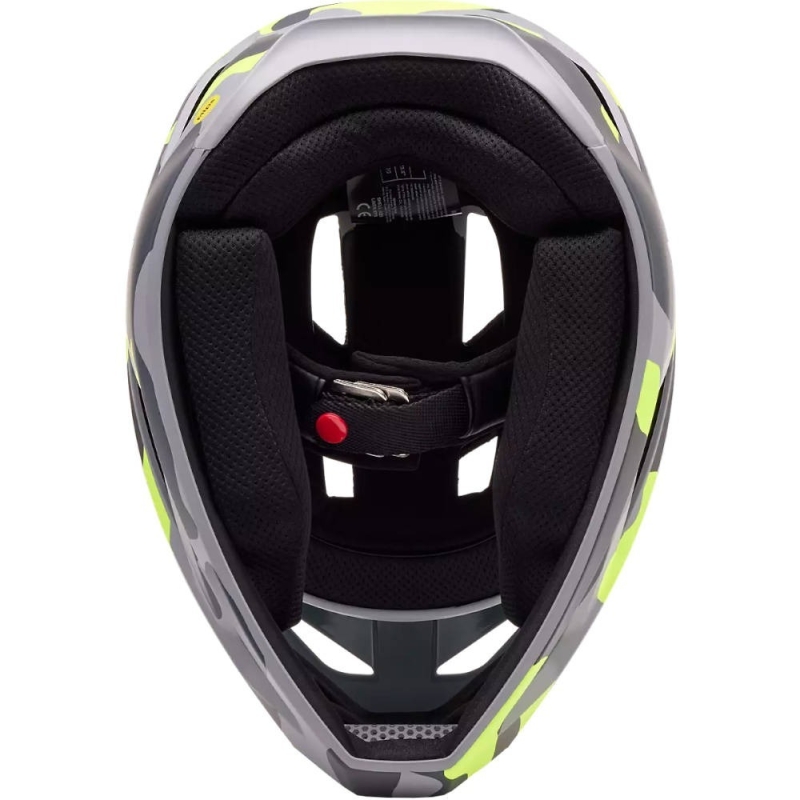 Kask rowerowy Fullface Fox Rampage Camo Junior MIPS szaro-limonkowy