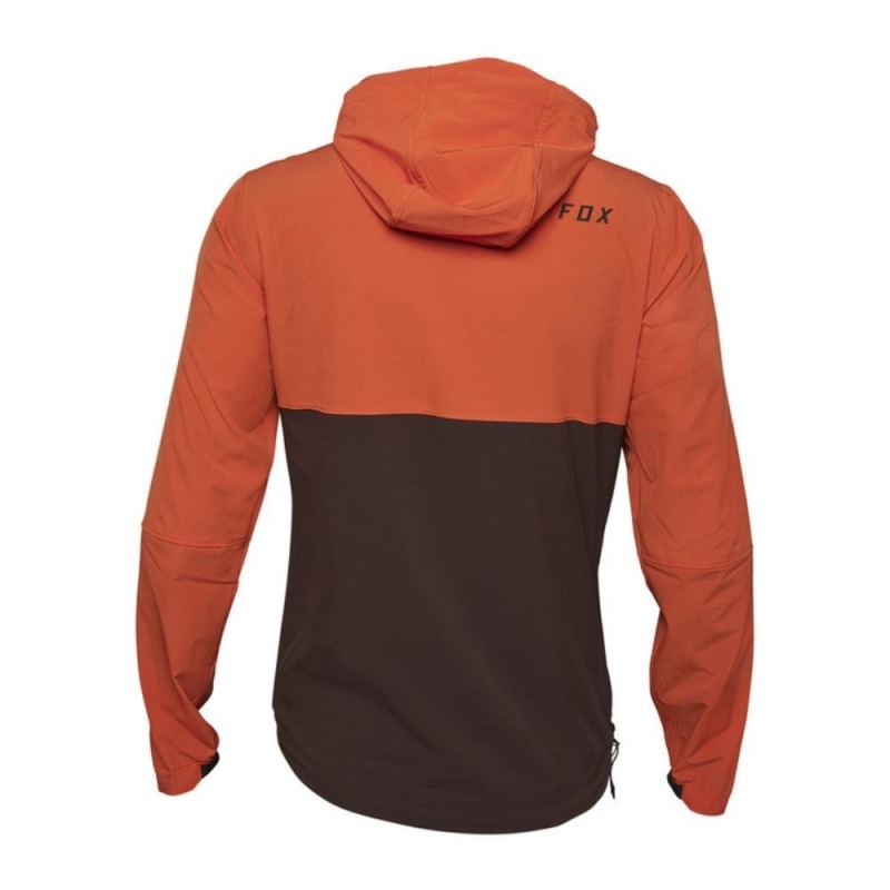 Bluza rowerowa Fox Ranger Wind Pullover pomarańczowa