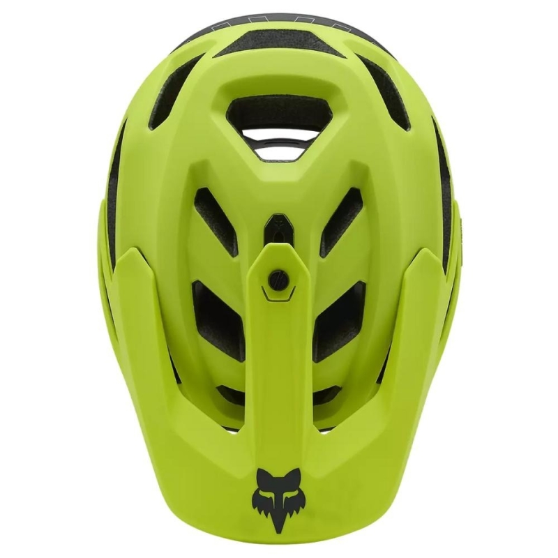 Kask rowerowy Fox Dropframe Pro RUNN MIPS szaro-żółty