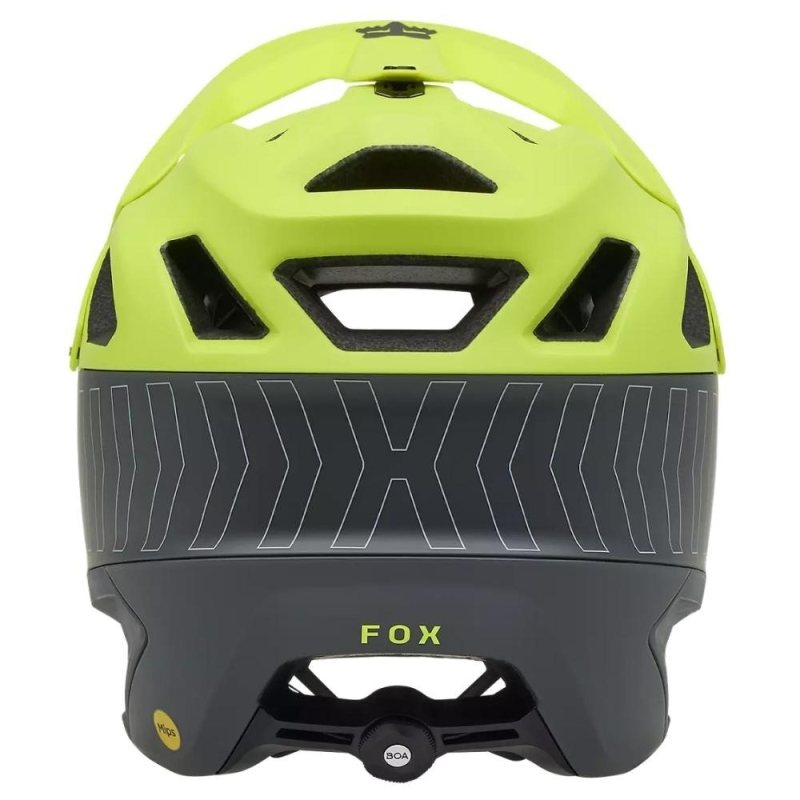 Kask rowerowy Fox Dropframe Pro RUNN MIPS szaro-żółty