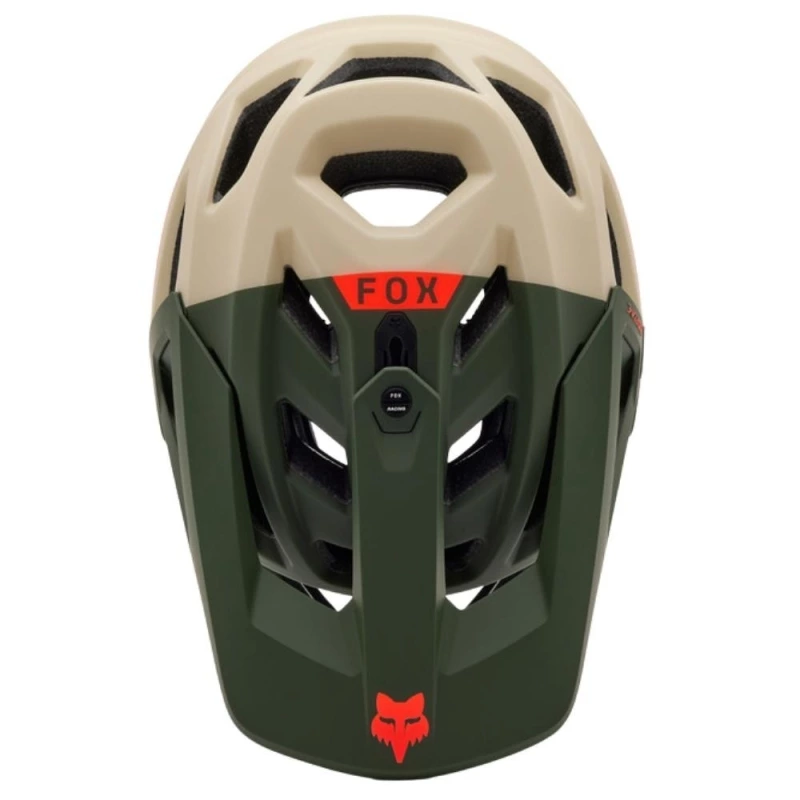 Kask rowerowy Fullface Fox Proframe RS Nuf MIPS beżowo-zielony