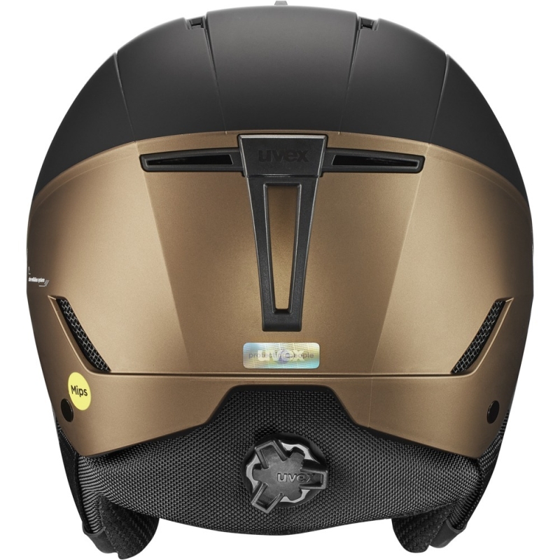 Kask narciarski Uvex Stance MIPS czarno-złoty