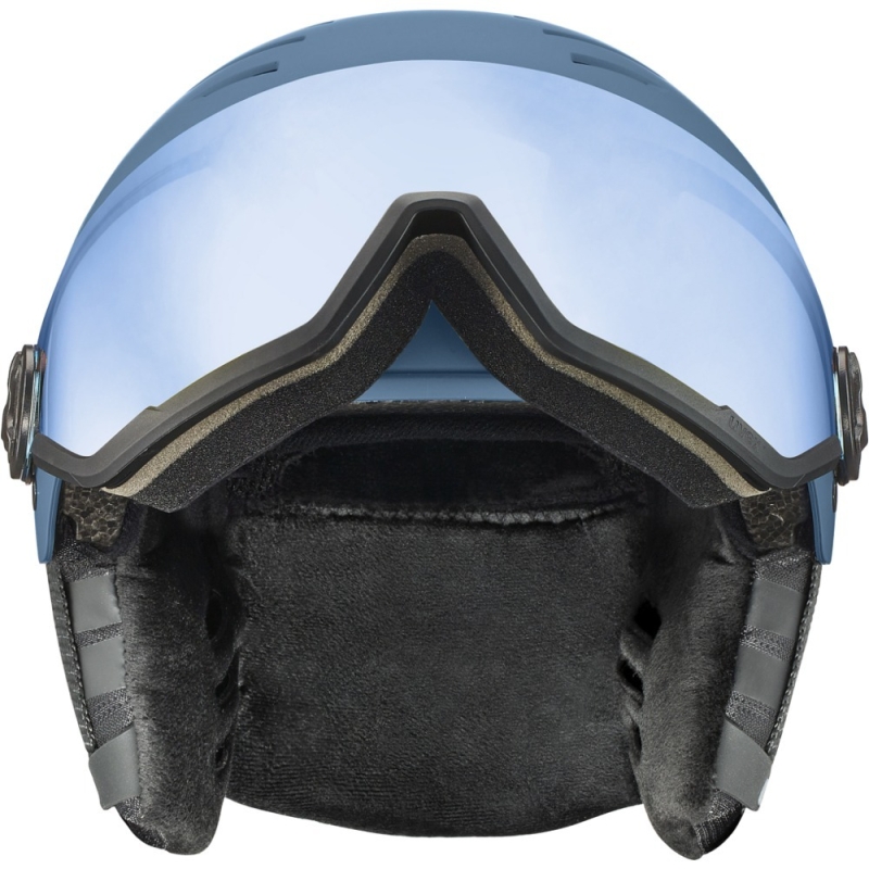 Kask narciarski Uvex Wanted Visor niebieski