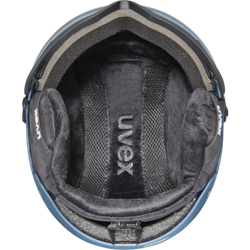 Kask narciarski Uvex Wanted Visor niebieski
