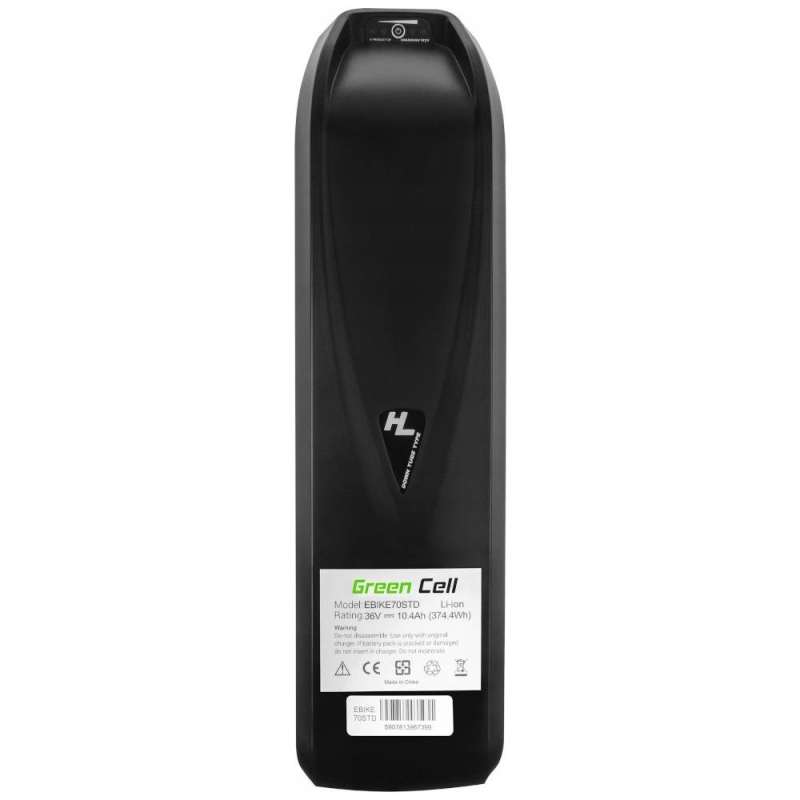 Bateria do roweru elektrycznego na ramę Greencell Down Tube 374 Wh