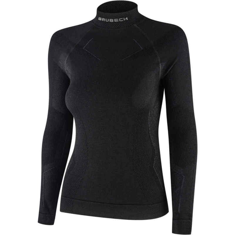 Komplet bielizny termoaktywnej damskiej Brubeck Extreme Merino czarny