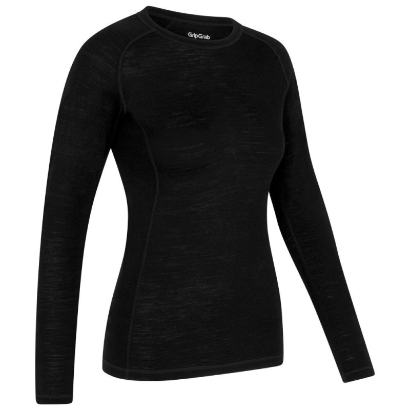 Koszulka termoaktywna z długim rękawem damska GripGrab Merino Blend Thermal czarna