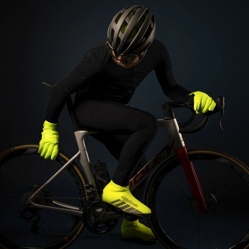 Ochraniacze na buty GripGrab RaceThermo Waterproof Winter Road żółte