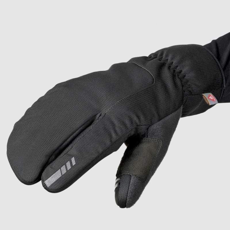 Rękawiczki długie GripGrab Nordic 2 Windproof Deep Winter Lobster czarne