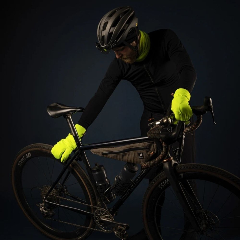 Rękawiczki długie GripGrab Nordic 2 Windproof Deep Winter Lobster żółte