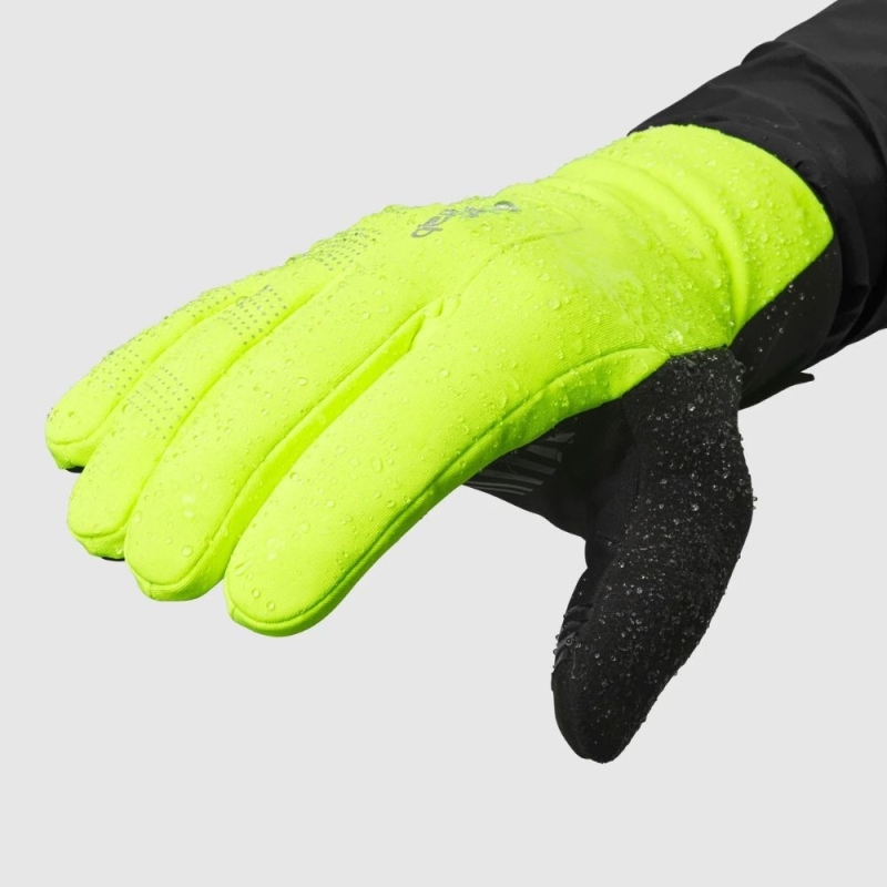 Rękawiczki długie GripGrab RIDE 2 Waterproof Winter żółte