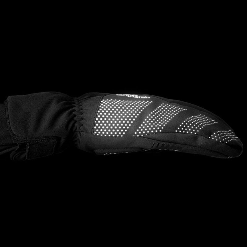 Rękawiczki długie GripGrab RIDE Windproof Deep Winter Lobster czarne
