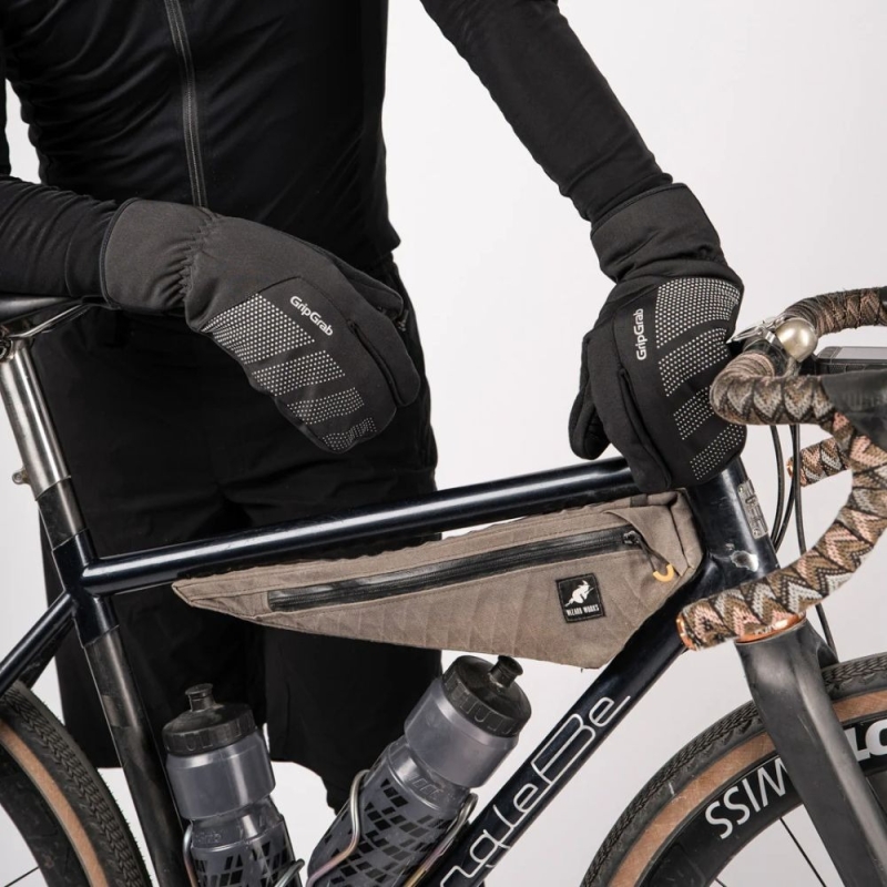 Rękawiczki długie GripGrab RIDE Windproof Deep Winter Lobster czarne