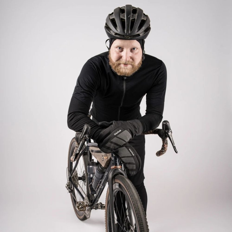 Rękawiczki długie GripGrab RIDE Windproof Deep Winter Lobster czarne
