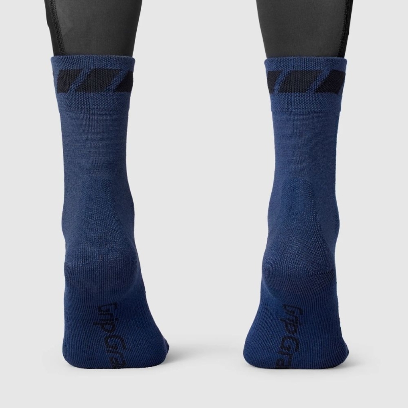 Skarpetki GripGrab Merino Winter granatowe