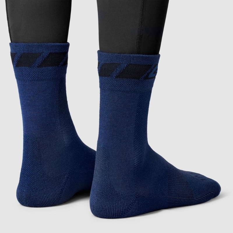 Skarpetki GripGrab Merino Winter granatowe