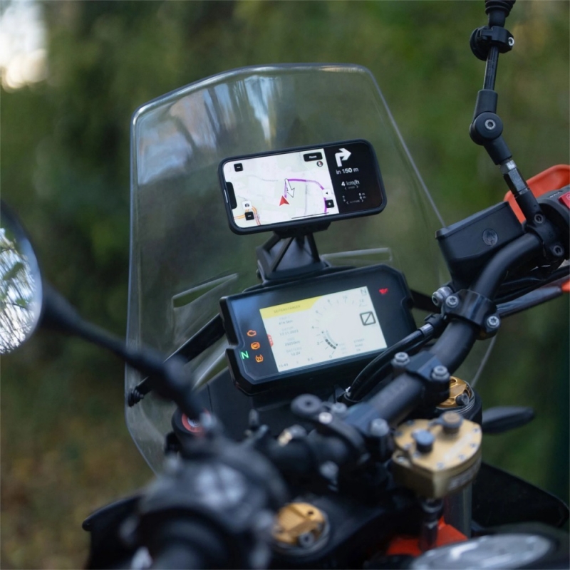 Uchwyt motocyklowy na kierownicę SP Connect SPC+ AMPS GPS czarny