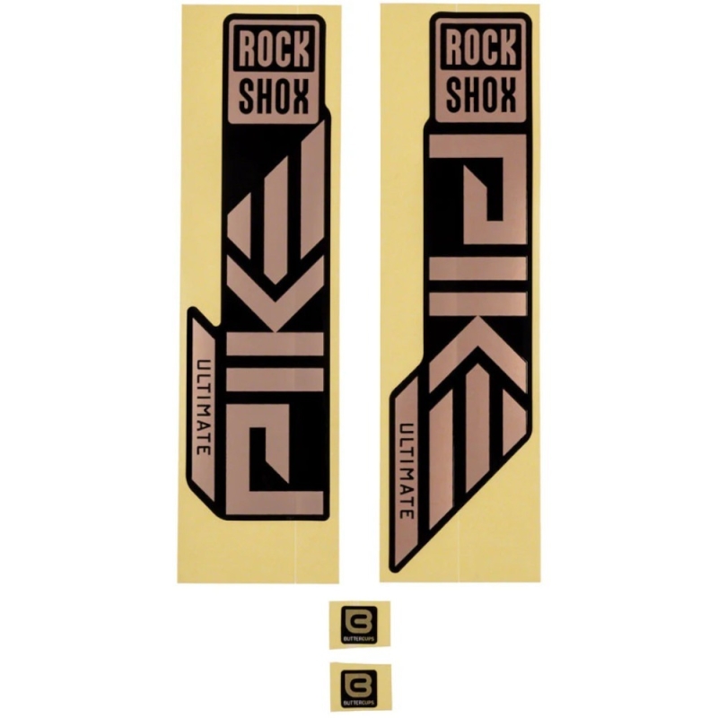 Naklejki na amortyzator Rock Shox Pike Ultimate C1+ brązowe