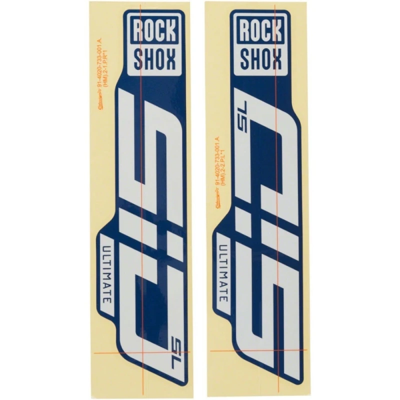 Naklejki na amortyzator Rock Shox SID SL Ultimate niebiesko-białe