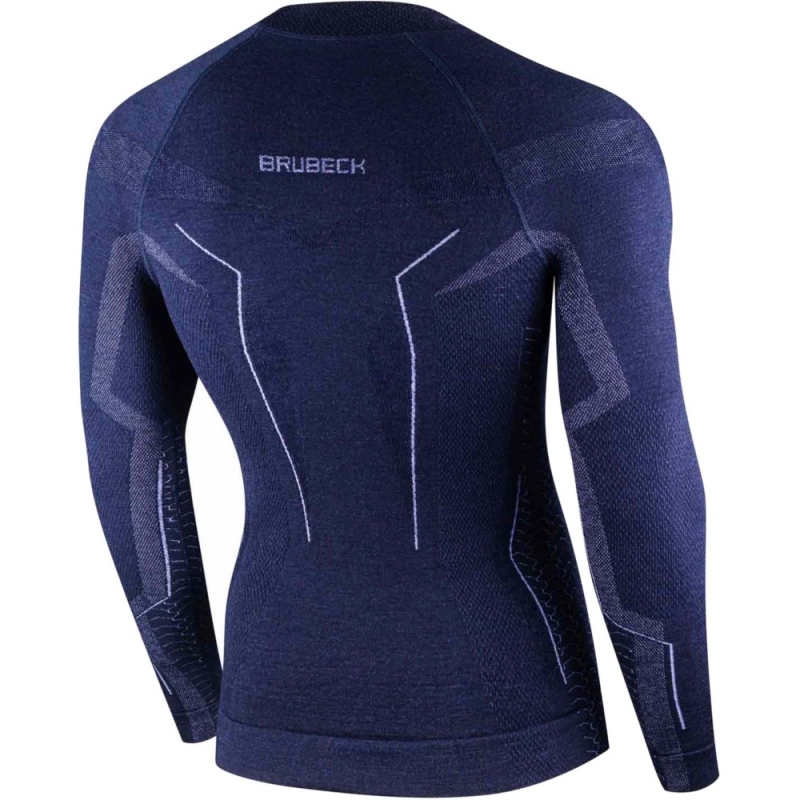 Bluza termoaktywna Brubeck Extreme Merino granatowa