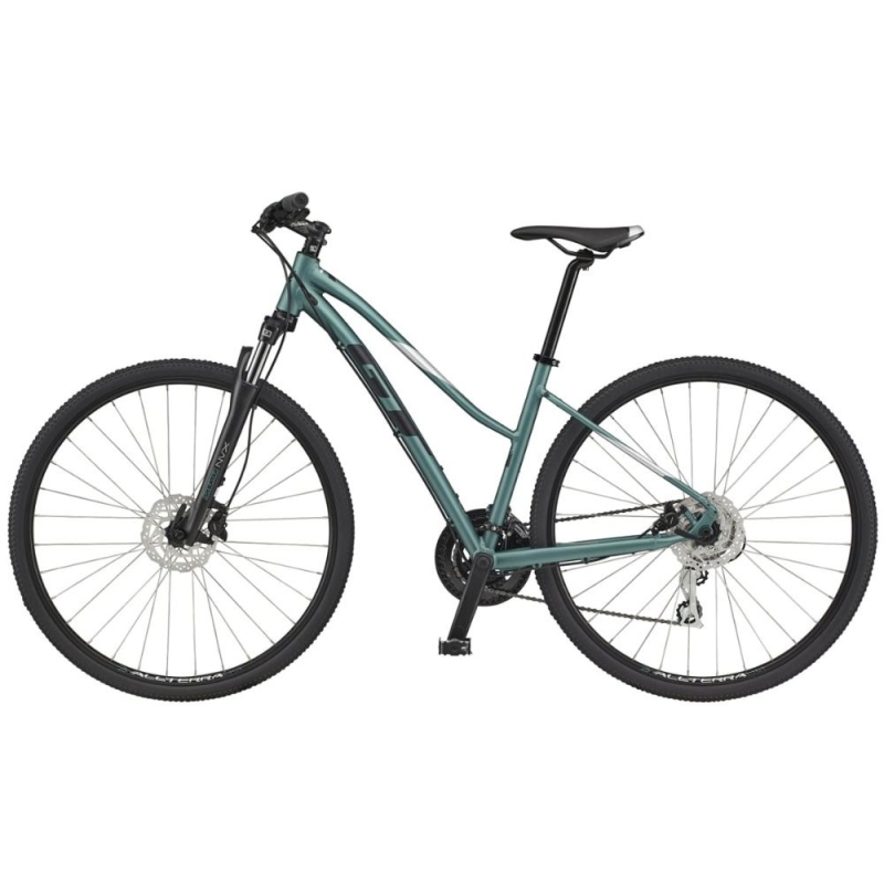 Rower crossowy damski GT Transeo Elite zielony