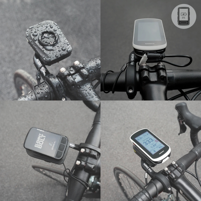 Lampka przednia Ravemen FR300 do nawigacji Garmin, Wahoo i Bryton